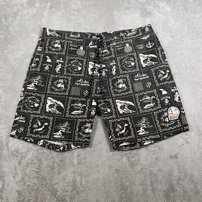 Reyn Spooner Swim Trunks Mens 36 Black Dietrich Varez Hawaiian 7" inseam - Image 1 of 4