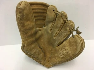 Guante de béisbol vintage de los años 50 Salón de la Fama All Star Pro Modelo F-600 escudo cuero - Imagen 1 de 12