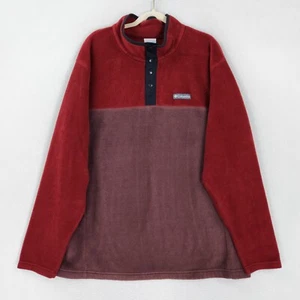 Pull Columbia homme XXL rouge polaire quart snap pull décontracté extérieur - Photo 1/9