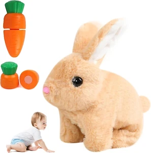 Easter Bunny - Realistic Bunny,Toy,Jumping, Twitching, and Shaking Ears(A-Brown) - Picture 1 of 11