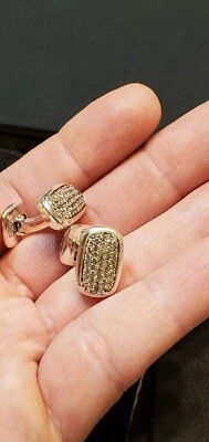 Gemelos David Yurman de plata de ley con diamantes blancos pavé X-raros $5,600 Foto 1 de 4