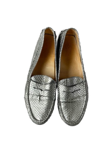 TOD’S Mocassini Tod's effetto serpente argento metallizzato 39 5