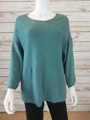J Jill Pure Kimono Sweater Size XS Sea Green 3/4 Sleeve Relaxed Fit Langenlook - Image 1 of 4
