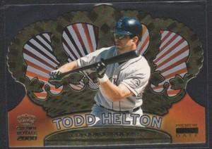 2000 PACIFIC CROWN ROYALE PREMIERE DATE PARALLEL #48 TODD HELTON ROCKIES #/121