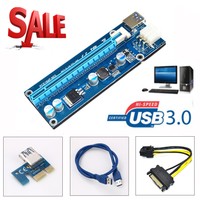 60cm USB 3.0 PCI-E Express 1x to16x Extender Riser Card Adapter SATA 6Pin Power 