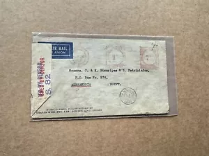 Australia WWII Censor Cover to Egypt +Duplex Meter Indicia +Dec2-1941 +Censor82 - Picture 1 of 2