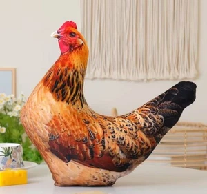 Hen Chicken Bird Printed Pillow 13" Stuffed Animal Plush Toys Doll Kids Gifts - Picture 1 of 4