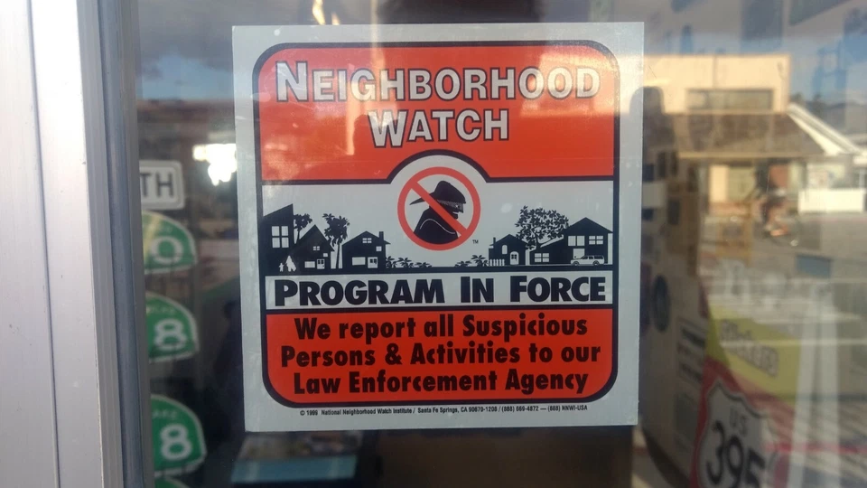 Neighborhood Watch home security window sticker decal - Image 1 of 1