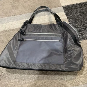 NWT Sandra Roberts Squared gray shoulder tote bag + handles - Picture 1 of 7