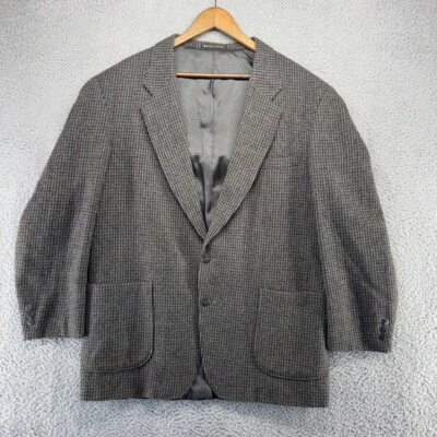 Chaqueta Blazer Woolrich De Colección Para Hombre 46 Azul Gris Pata de Gallo Lana Tweed Años 80 90 Foto 1 de 4