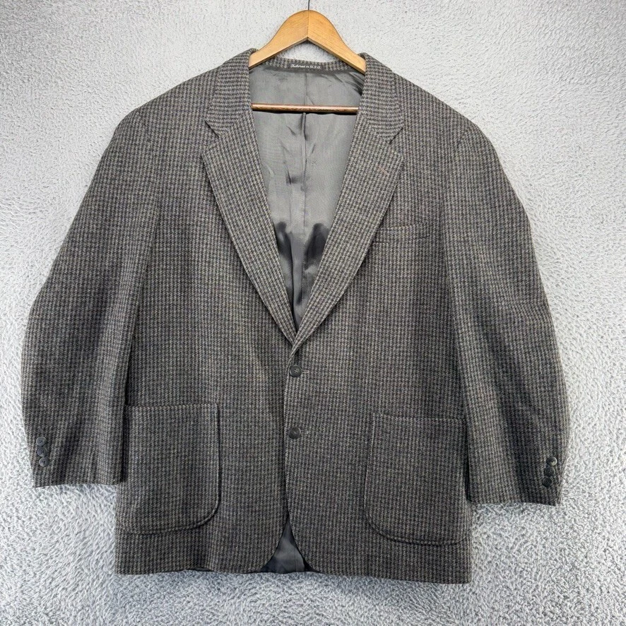 Chaqueta Blazer Woolrich De Colección Para Hombre 46 Azul Gris Pata de Gallo Lana Tweed Años 80 90 Foto 1 de 4