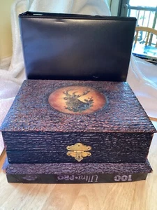 Vintage Beautiful Deer - Buck Handmade Cigar Or Storage Jewelry Box 12 x 4 x 9 - Picture 1 of 6