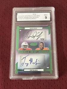 2019 Sage Pro-Life Pairs - Haskins, McLaurin Dual RC Auto /5! ECG 9 🔥 - Picture 1 of 2