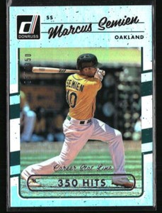 Marcus Semien 2017 Donruss Career Stat Line 267/350 #130 Baseball Card
