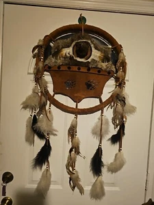 Vintage Bär Geist Tier Indianer Mandala Traumfänger groß 40 Zoll lang - Bild 1 von 4