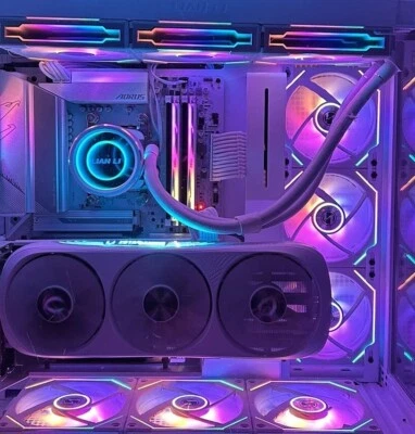 PROFESSIONAL ALL WHITE CUSTOM GAMING/STREAMING PC - Image 1 of 3