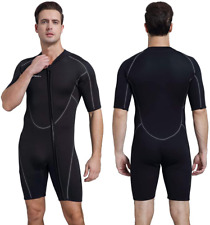 Mens 3Mm Shorty Wetsuit Womens, Full Body Diving Suit Front Zip Wetsuit for Divi