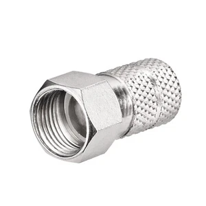 10x F twist-on F-Type Plug male RF Coax connector for RG6 Coaxial cable straight - Picture 1 of 4