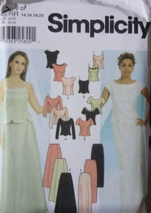 Simplicity Schnittmuster 7219 Größe 14-20 Abendrock & Top - Bild 1 von 2