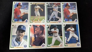 Lote de 8 tarjetas de béisbol 1991 Upper Deck MLB - Andrés Galarraga, Lou Whitaker - Imagen 1 de 2