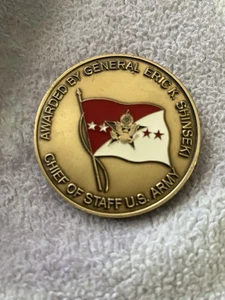AUTHENTIC 4 Star Chief of Staff General Eric Shinseki JCS US Army Challenge Coin - Picture 1 of 4