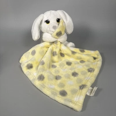 Little Beginnings White Puppy Dog Plush Lovey Security Blanket Yellow Gray - Image 1 of 4