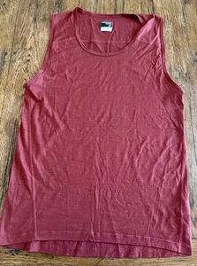 Icebreaker Merino GT Mens Merino size small Red-Brown Wool Tank top sleeveless - Imagen 1 de 7