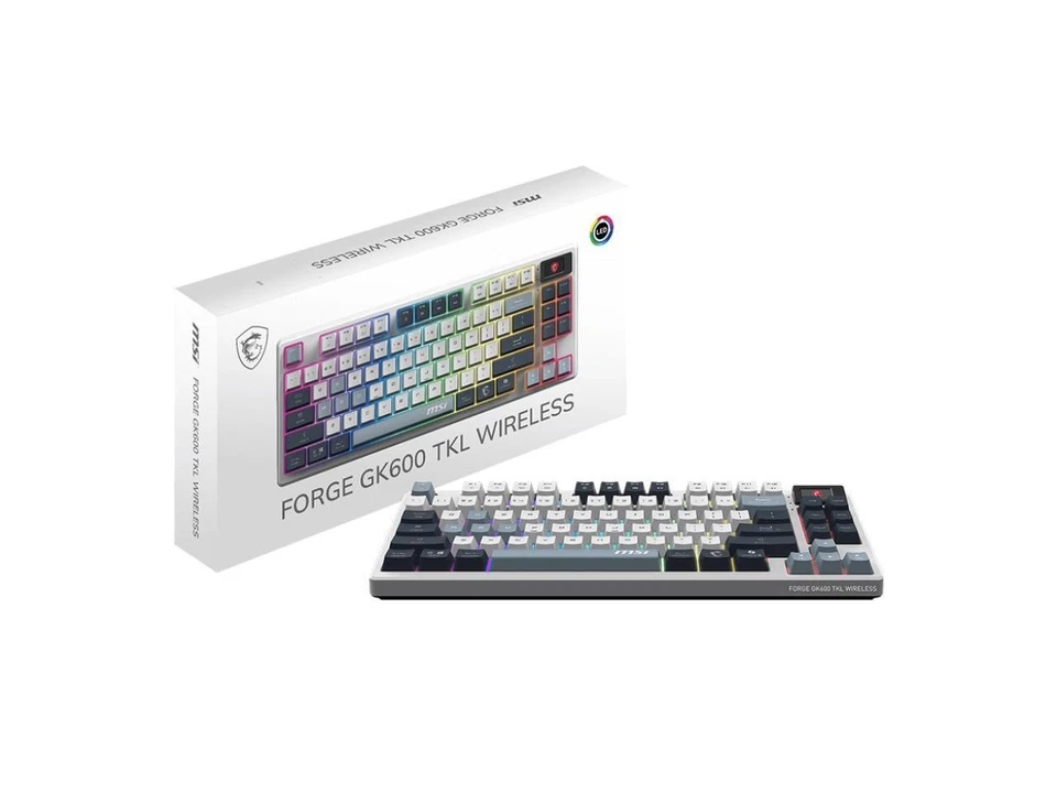 MSI Forge GK600 TKL Wireless Gaming Keyboard - Mechanical Linear Switches, - Image 1 of 4