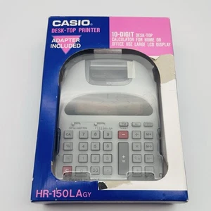 Casio HR-150LAgy Desk Top Printer 10-Digit Calculator Large LCD Display Complete - Picture 1 of 6