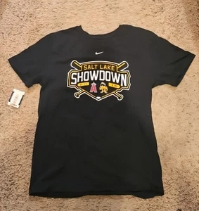 2016 Bees/Angels Salt Lake Showdown schwarzes Baseball Nike T-Shirt Größe Large - Bild 1 von 2
