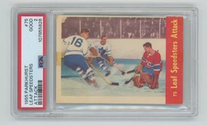 1955-56 PARKHURST JACQUES PLANTE - ERIC NESTERENKO - SID SMITH PSA 2 TORONTO - Foto 1 di 2