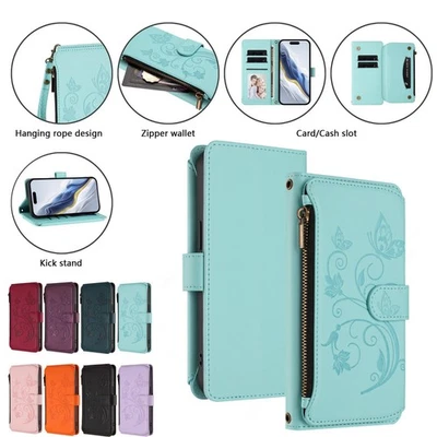 For Samsung Galaxy Note 20 Ultra 10+ 9 Zipper PU Leather Wallet Phone Case Cover - Image 1 of 4