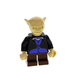 1x Lego Minifigure Harry Potter Goblin Torso Black Philosopher's Brick 4714 hp078