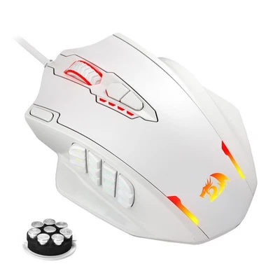M908 Impact RGB LED MMO Gaming Mouse with 12 Side Buttons, Optical Wired Ergo... - Image 1 of 4