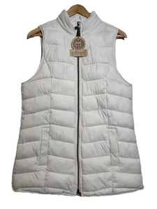 C.C Women’s Ivory/Cream Puffer Vest, Size Small NWT Cozy Warm Quilted - Picture 1 of 13