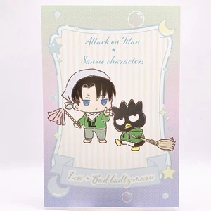 Levi Bad Badtz-Maru Attack On Titan × Sanrio Characters Postcard 2025 Japan F/S - Picture 1 of 10