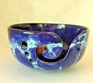 NUOVO pennello fuoco Nashville filato ciotola maglia uncinetto ceramica smaltata blu media - Foto 1 di 8