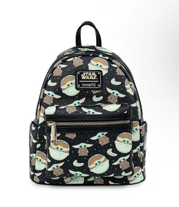 Nueva Mochila Loungefly Parques Disney Star Wars Mandalorian Grogu Baby Yoda - Imagen 1 de 10