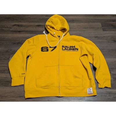 Ralph Lauren Polo Jeans Company Amarillo Cremallera Completa Sudadera con Capucha Grande LEER Foto 1 de 4