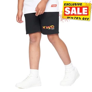 Kings Will Dream Fracture Junior Boys Jog Shorts Comfort Activewear Jet Black - Picture 1 of 4