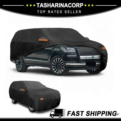 Car Cover All Weather for Lincoln Navigator Black 190T-PU with Left Zipper New - Image 1 of 4