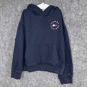 Tommy Hilfiger Sweatshirt Hoodie Boys Size 6 / 7 Blue Logo - Picture 1 of 10