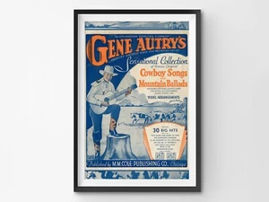 1935 Gene Autry Music POSTER! (up to 24" x 36") - Art - Western - Cowboy - Picture 1 of 8