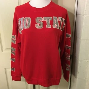 Victoria's Secret ROSA Ohio State Buckeyes Bling Lentequin Cuello Redondo XS N - Imagen 1 de 4
