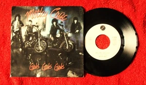 MOTLEY CRUE   GIRLS GIRLS GIRLS    1987 PROMO 45 & PICTURE SLEEVE     TOMMY LEE - Imagen 1 de 2