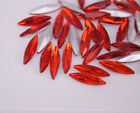100 Pcs Color Glass Crystal Navette Rhinestone Jewels Faceted