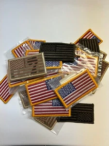 Quantity of 24 US FLAG Patches - Various Styles - Picture 1 of 1