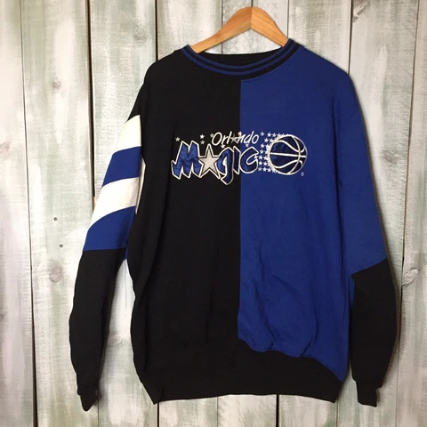 Vintage NBA Orlando Magic Starter Sweatshirt Color Block Rare Size XL Mens Logo Cover