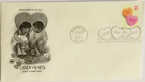 50 PIEZAS USPS Estampilla Candy Hearts 2004 37c FDC 3833 edición del primer día NUEVA - Imagen 1 de 1