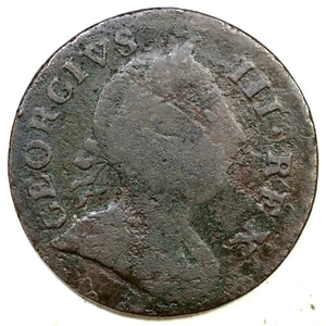 Moneda de cobre colonial Machins Mills 1771 2-71A - Imagen 1 de 2